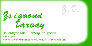 zsigmond darvay business card